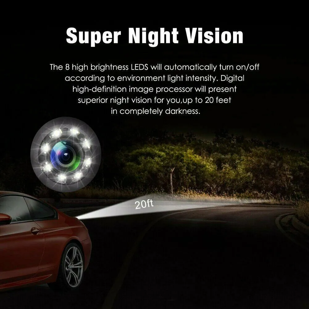 170 Degree Car  Rear  View  Camera Waterproof Ip68 Rain-proof