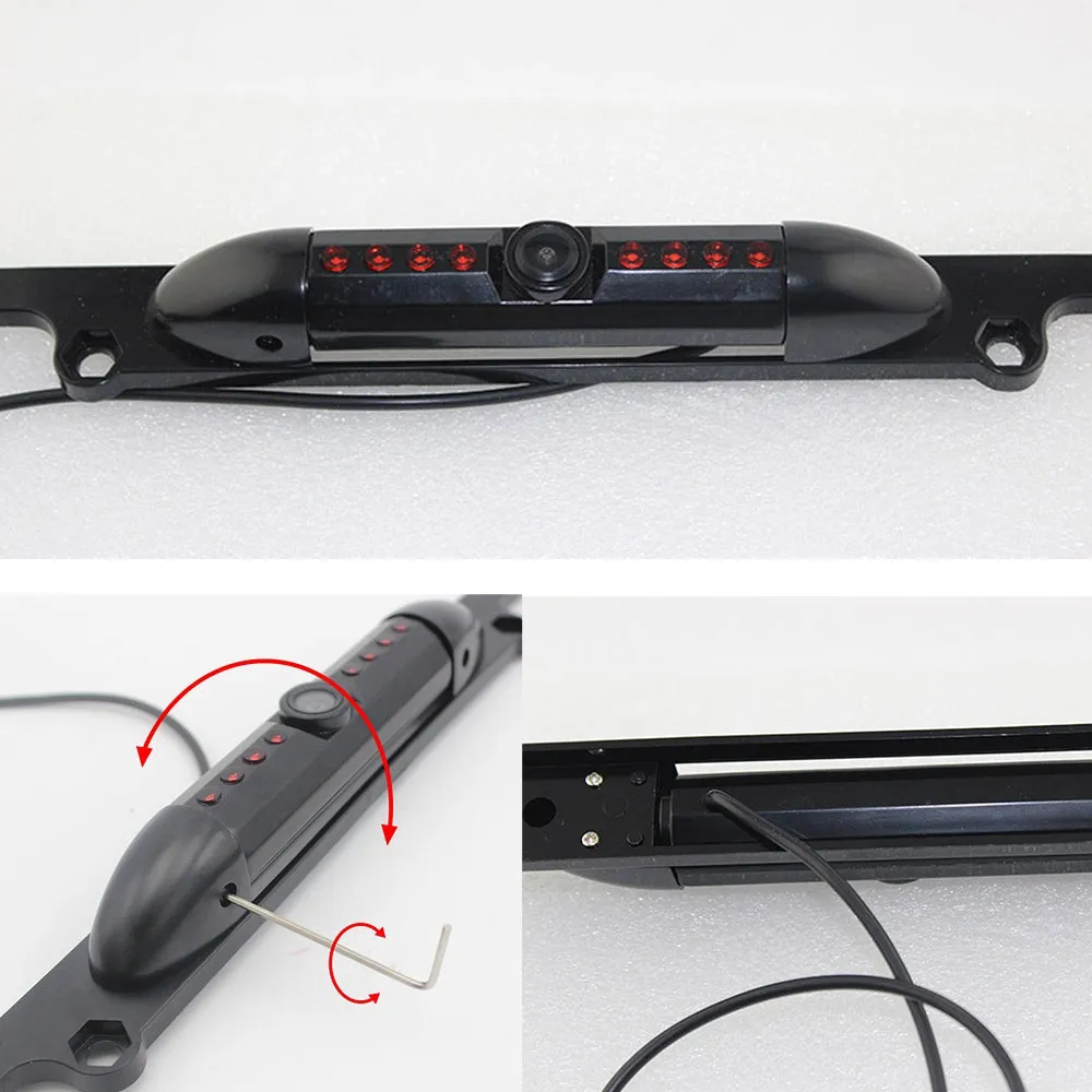 170 HD WiFi Car License Plate Wireless w/ Rearview Camera IR LED