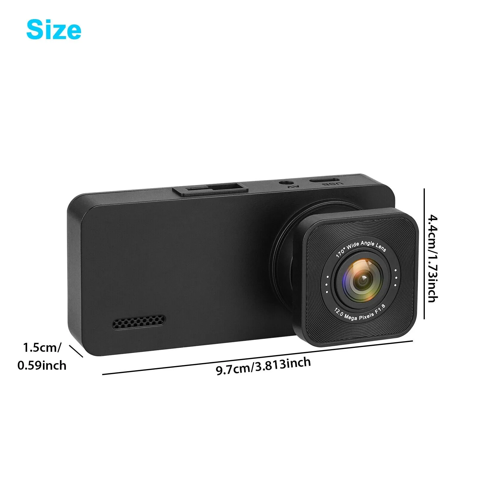 2 Inch 1080p Dash Cam Car DVR Infrared Night Vision Recorder