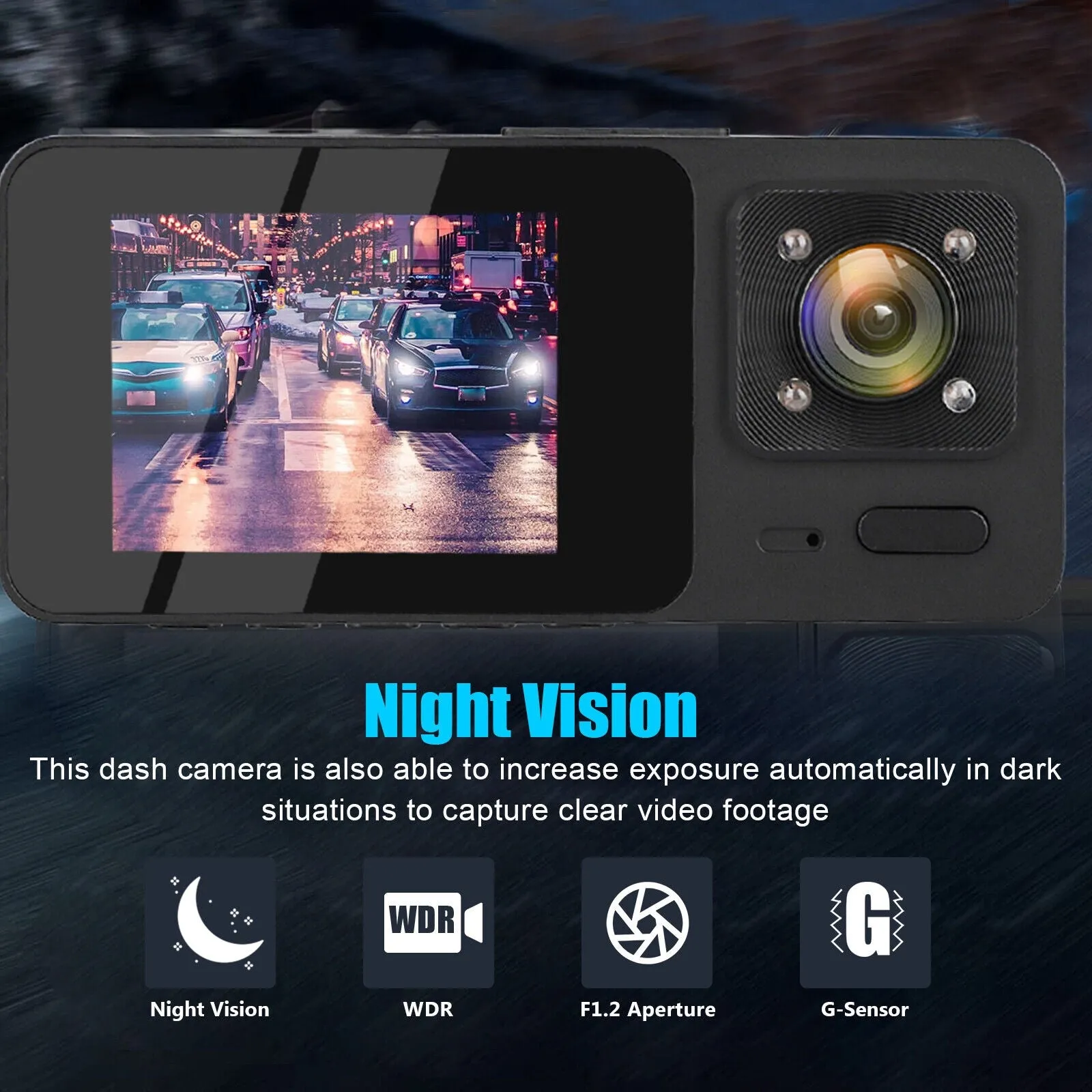 2 Inch 1080p Dash Cam Car DVR Infrared Night Vision Recorder