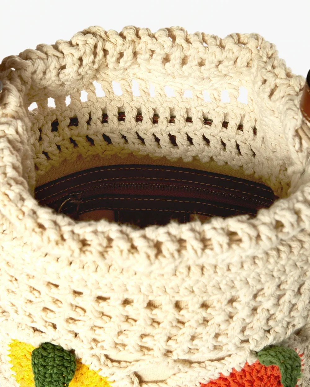 Anita Crochet Bucket Bag in Fruit