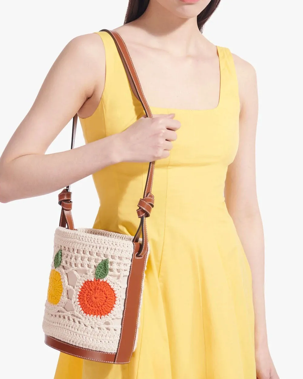 Anita Crochet Bucket Bag in Fruit