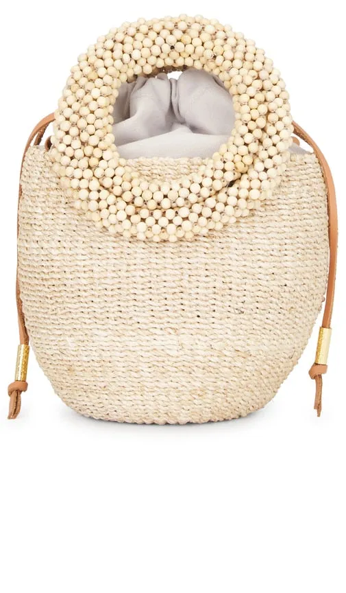 Aranaz Carmen Mini Bucket Bag in Beige