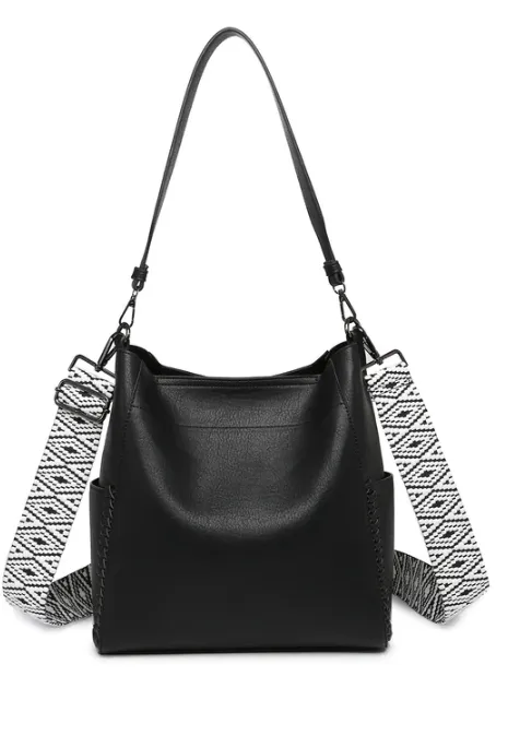 Black Bucket Bag W/ Strap