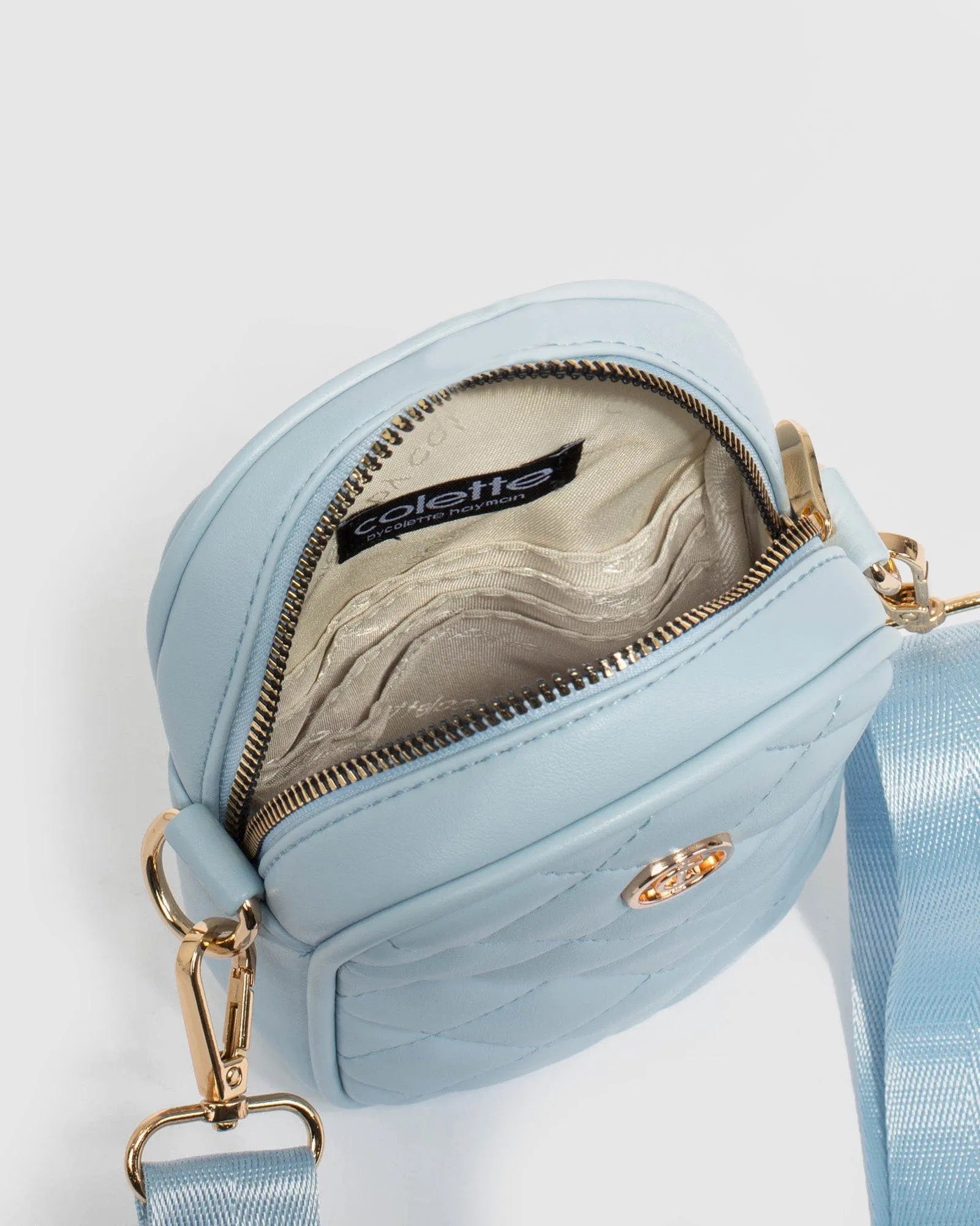Blue Rubee Quilted Crossbody Phone Bag