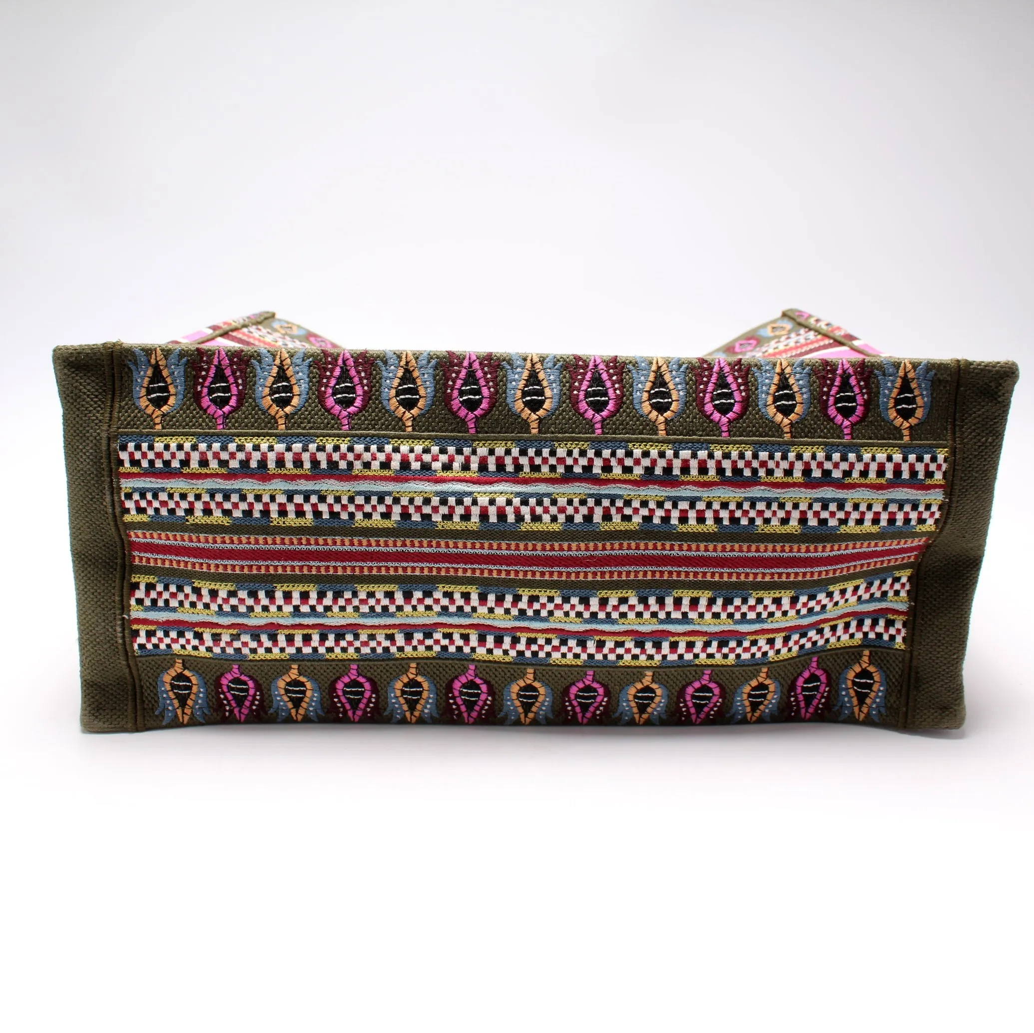 Book Tote Large Embellished Flowers