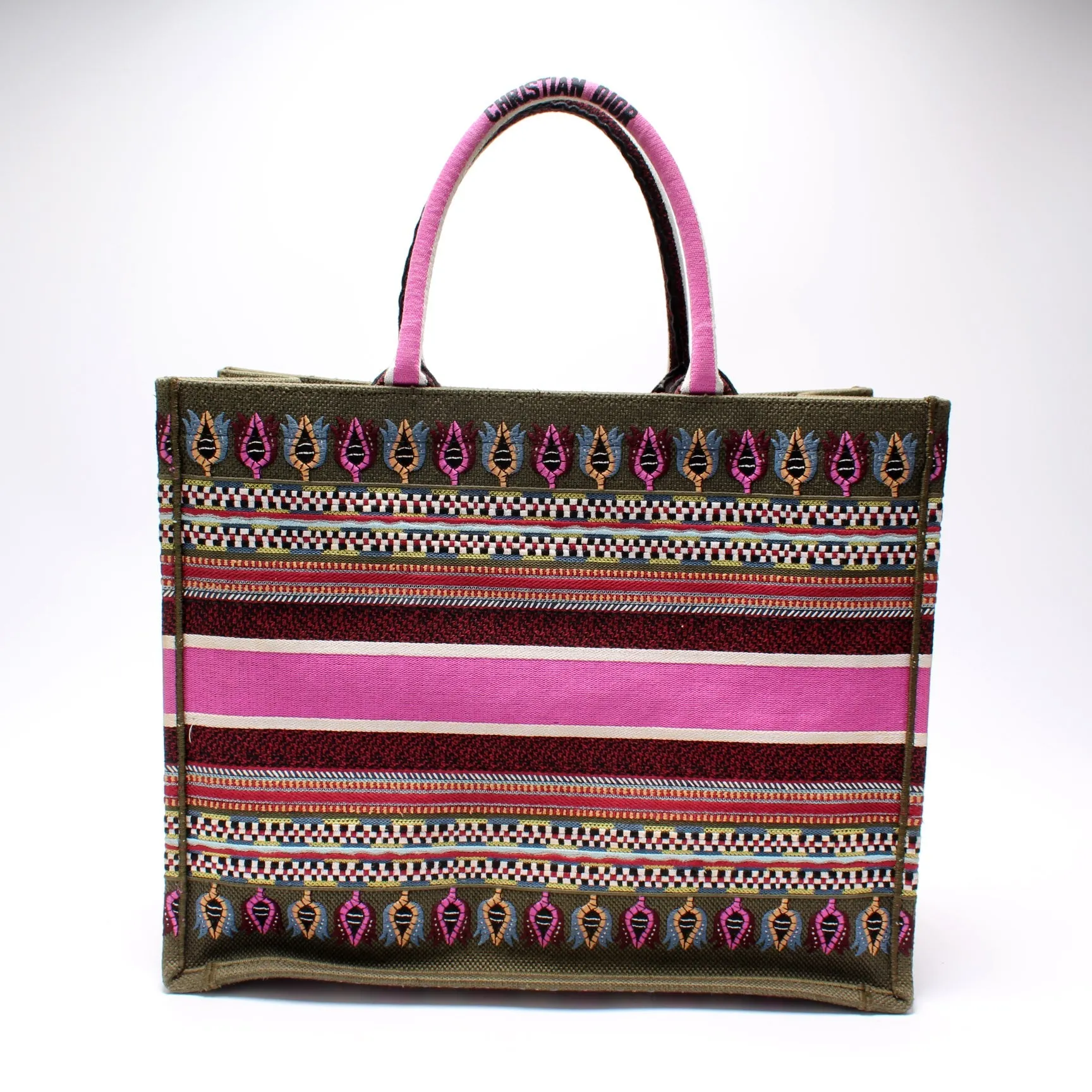 Book Tote Large Embellished Flowers
