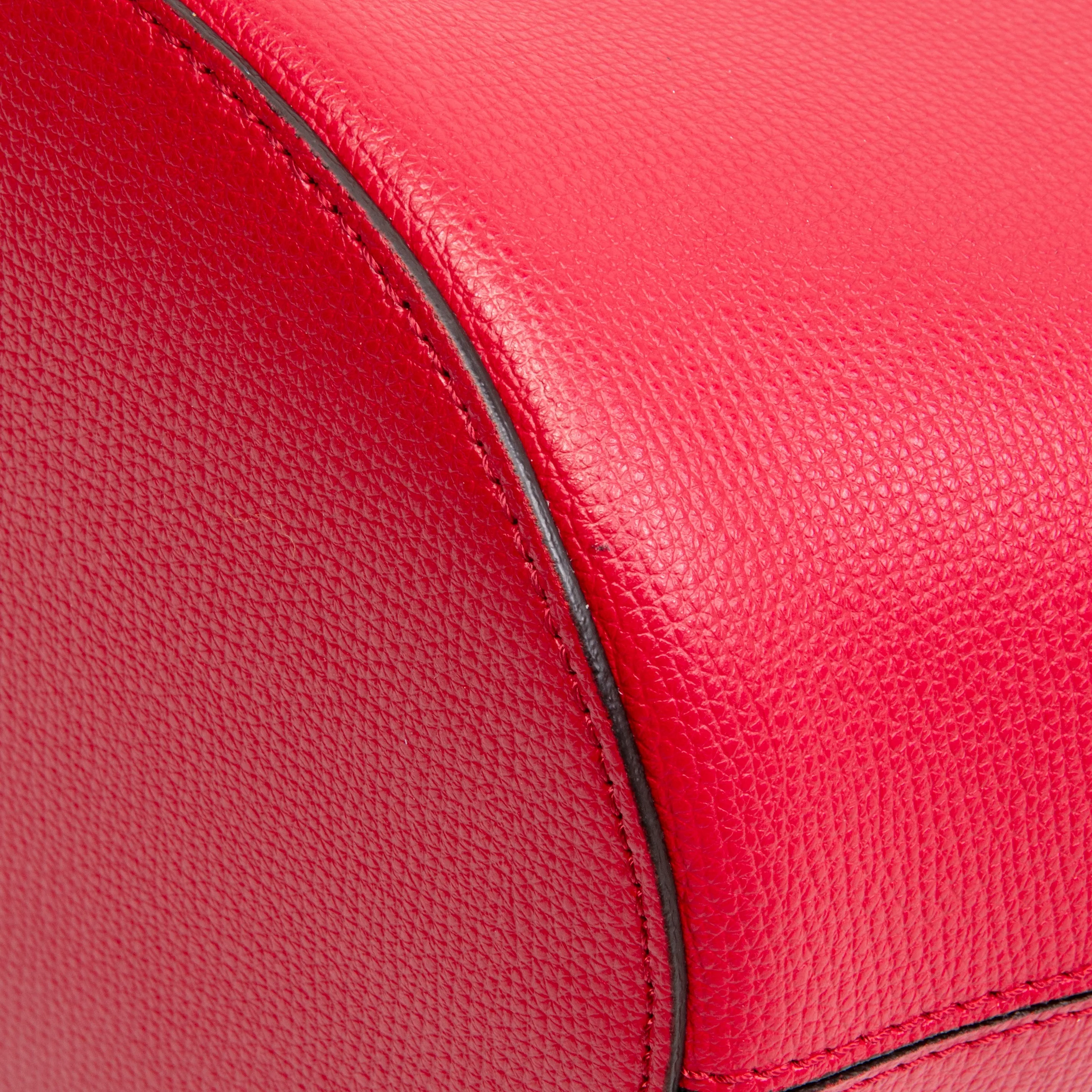 BURBERRY Lorne Bucket Bag - Red