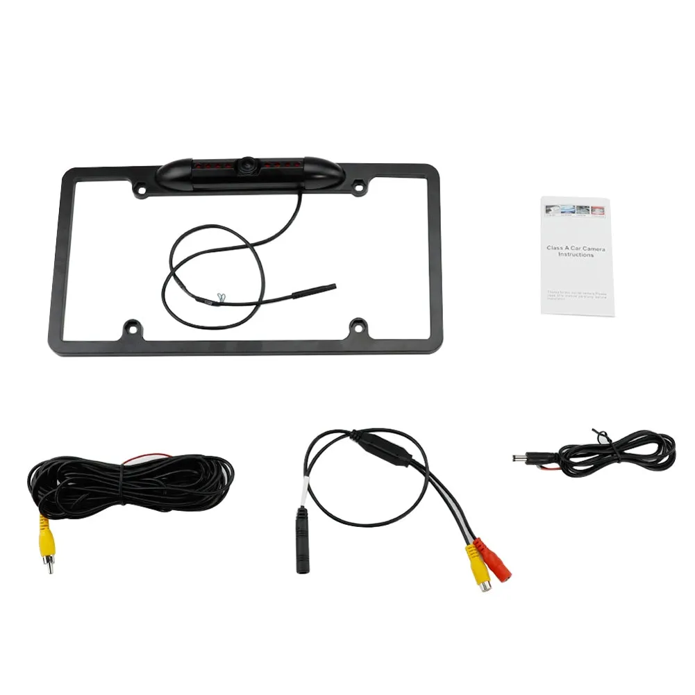 Car License Plate Frame Rear View Camera Wide Viewing Angle HD