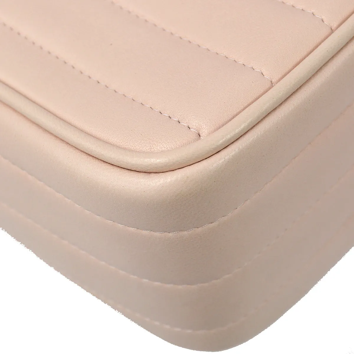 Chanel 1991-1994 Pink Lambskin Mini Vertical Pocket Camera Bag