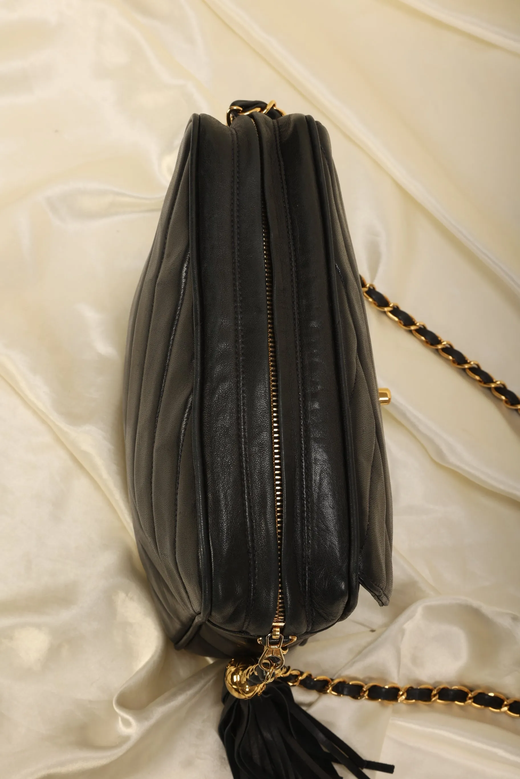 Chanel Lambskin Chevron Camera Bag