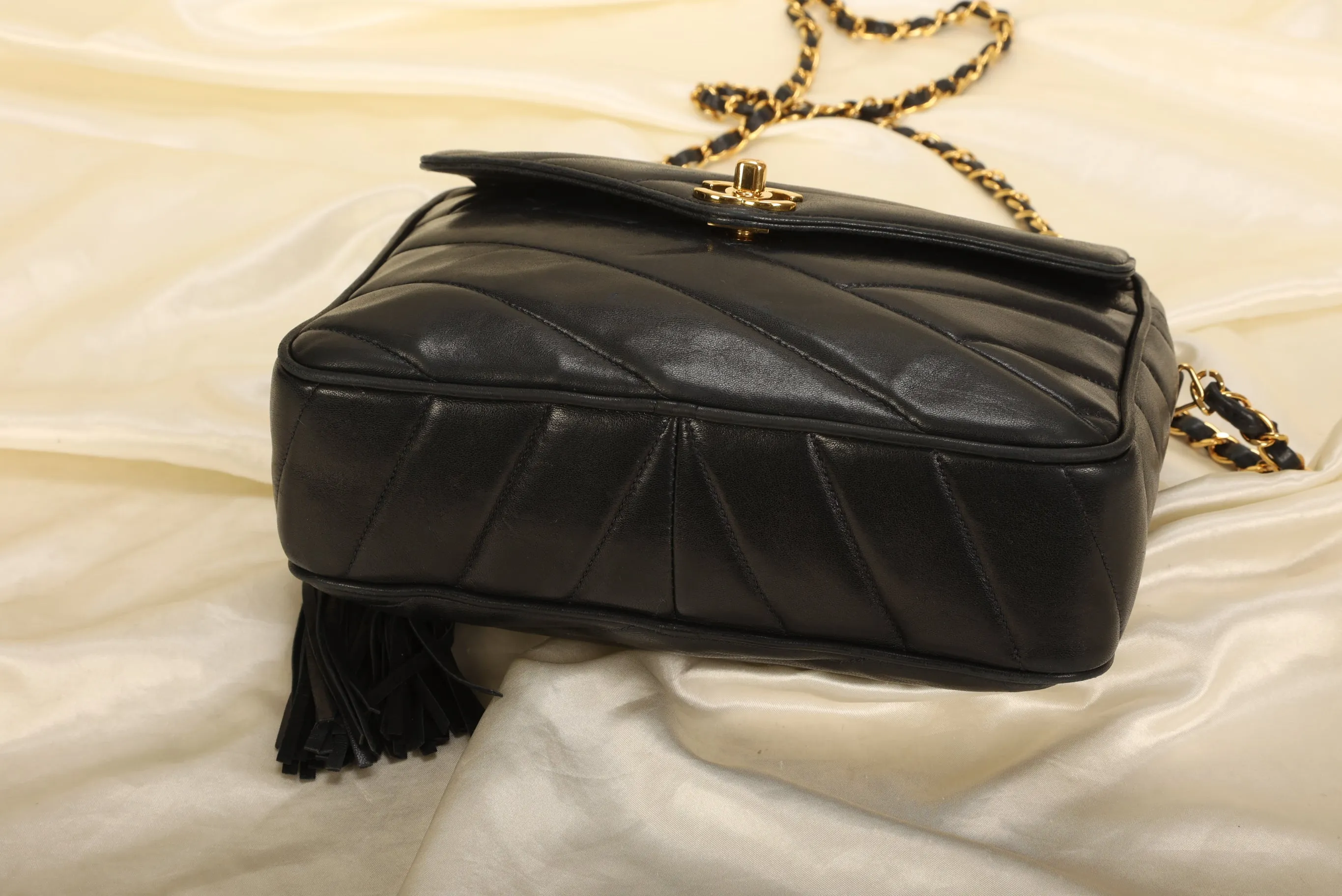 Chanel Lambskin Chevron Camera Bag
