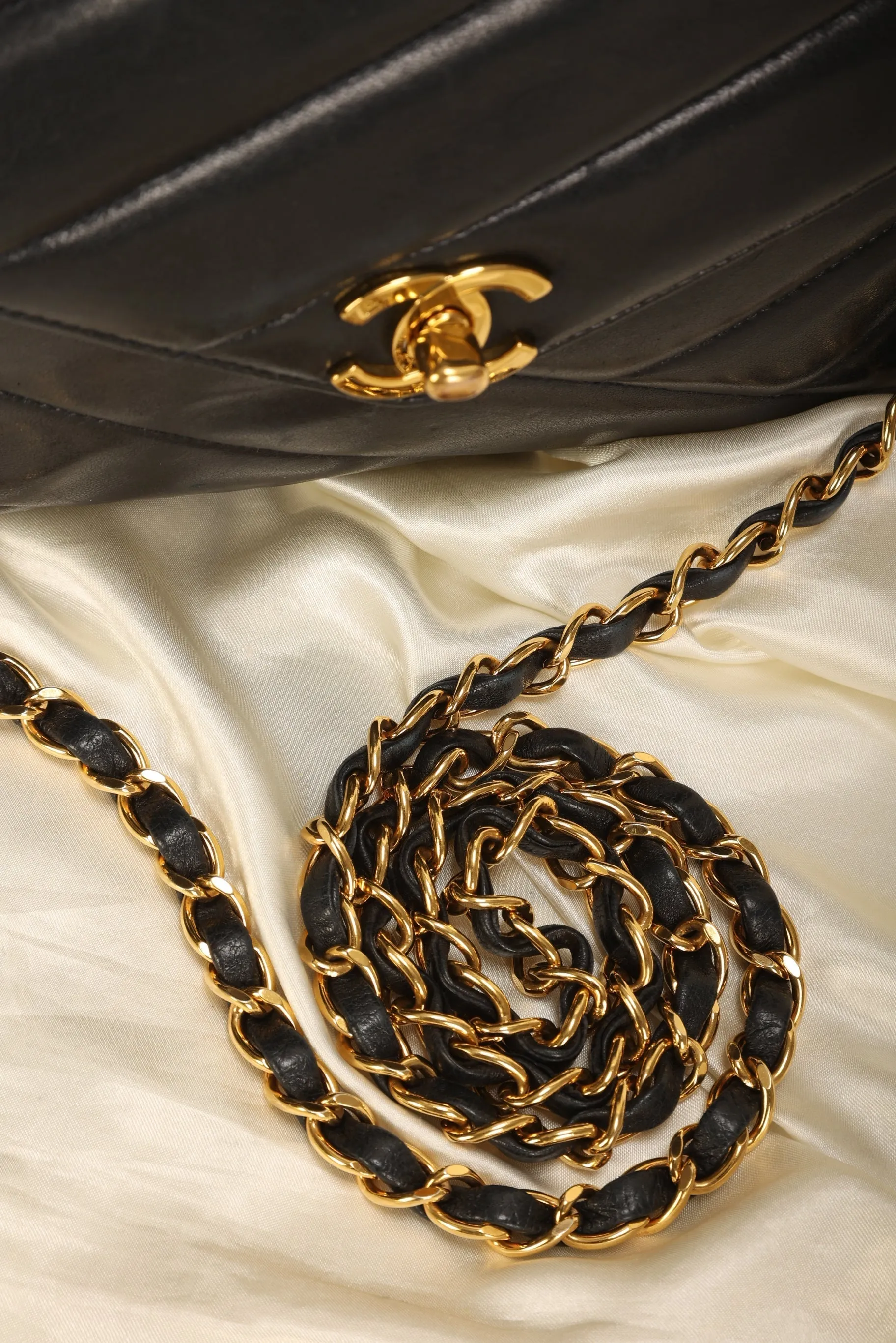 Chanel Lambskin Chevron Camera Bag