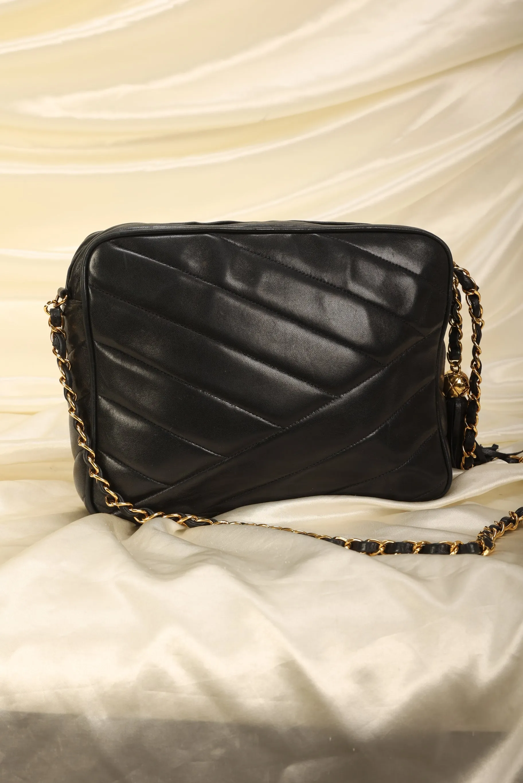 Chanel Lambskin Chevron Camera Bag