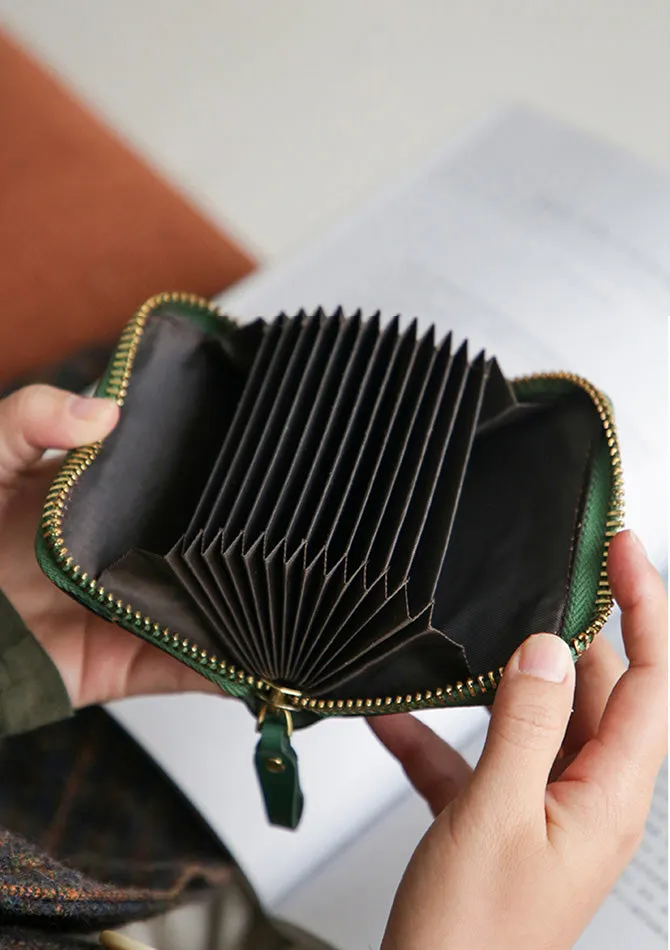 Cool Womens Black Leather Card Wallet Mini Wallet For Women