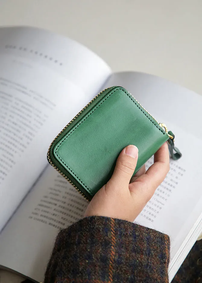 Cool Womens Black Leather Card Wallet Mini Wallet For Women