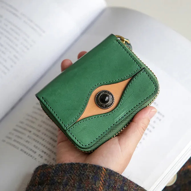 Cool Womens Black Leather Card Wallet Mini Wallet For Women