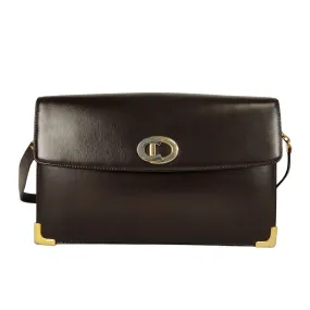 DIOR Christian vintage shoulder bag in brown leather