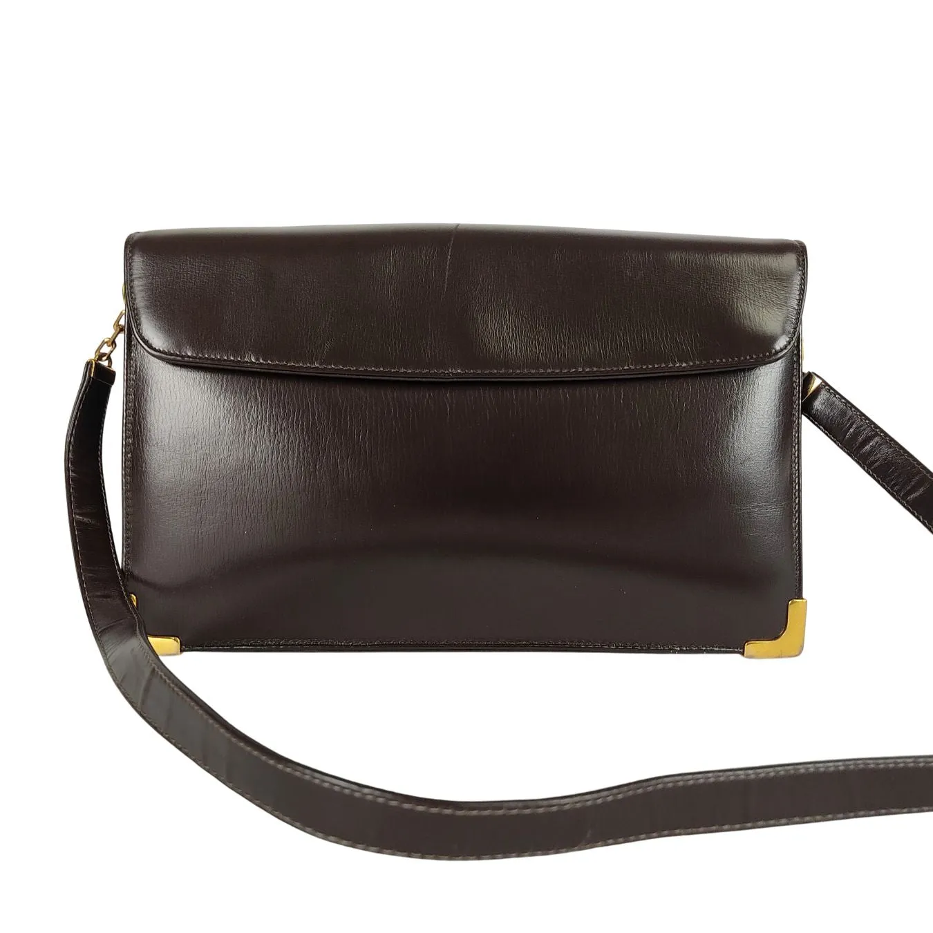 DIOR Christian vintage shoulder bag in brown leather