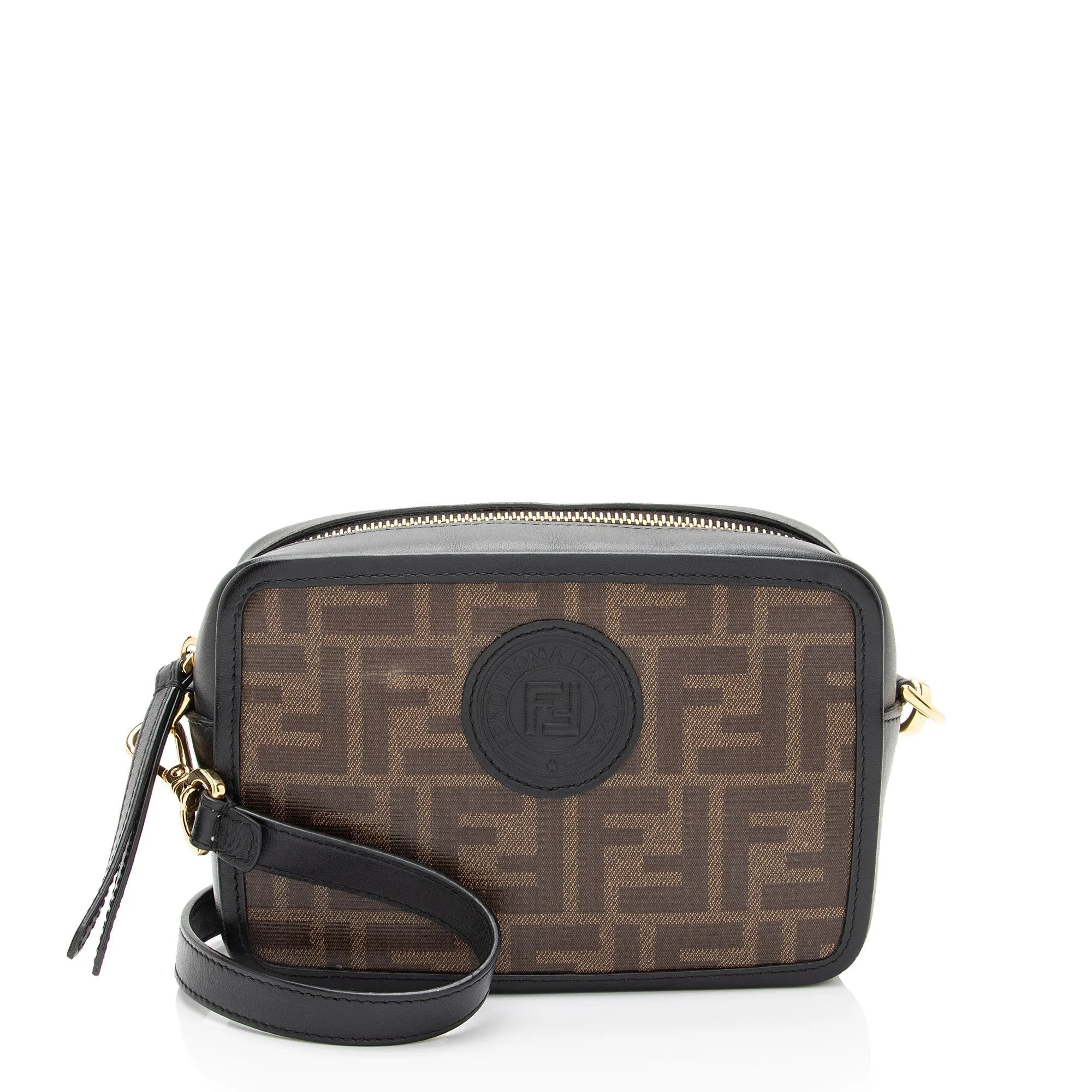 Fendi FF Coated Canvas 1974 Mini Camera Bag (SHF-MMT6uv)