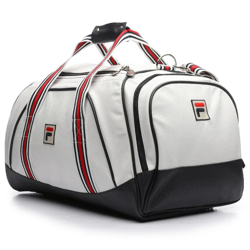 Fila Unisex Striker Duffle Bag (One Size, White, Navy, Chinese Red)