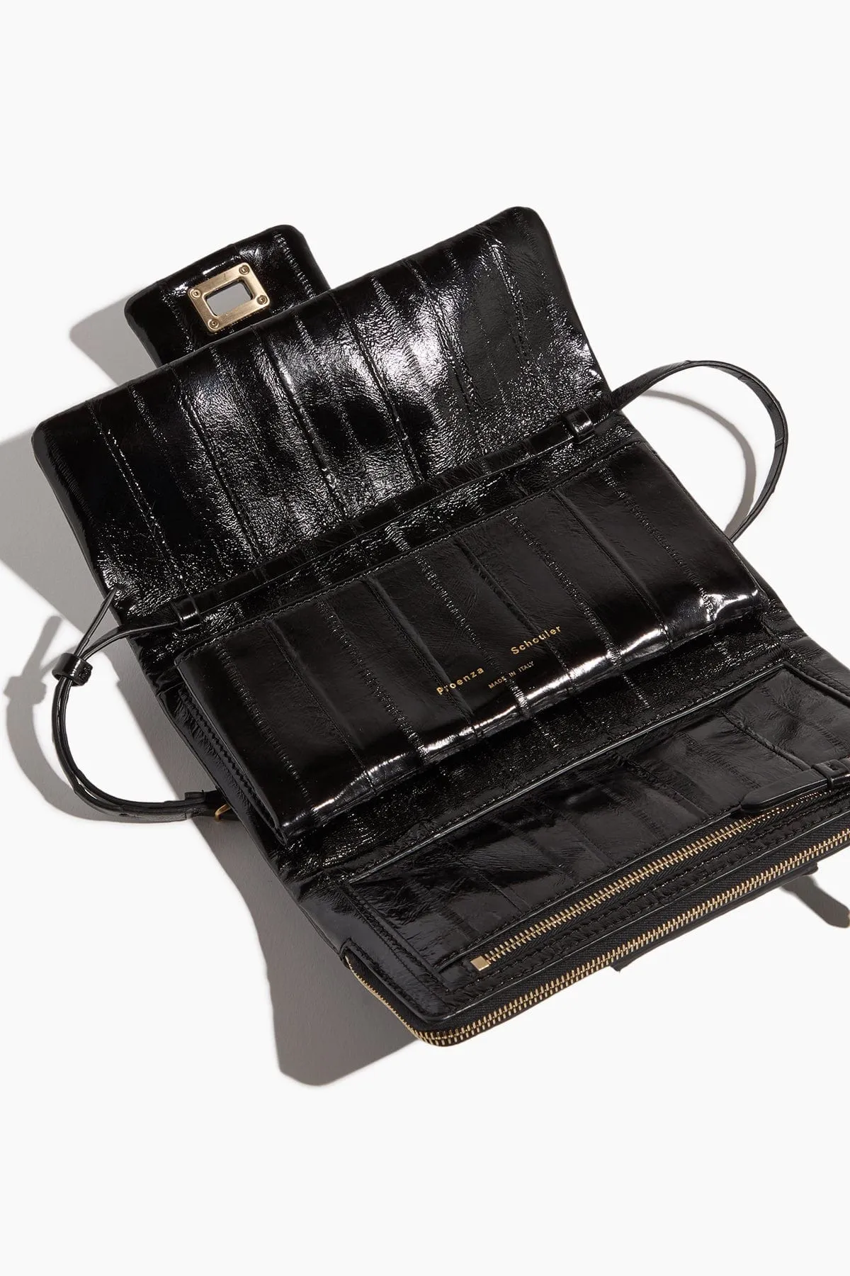 Flip Shoulder Bag in Eel
