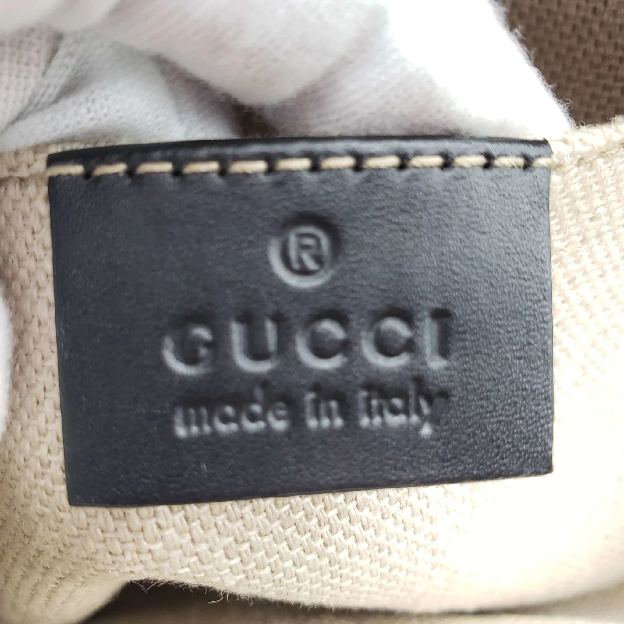 Gucci Bee Camera Black Leather Crossbody Bag