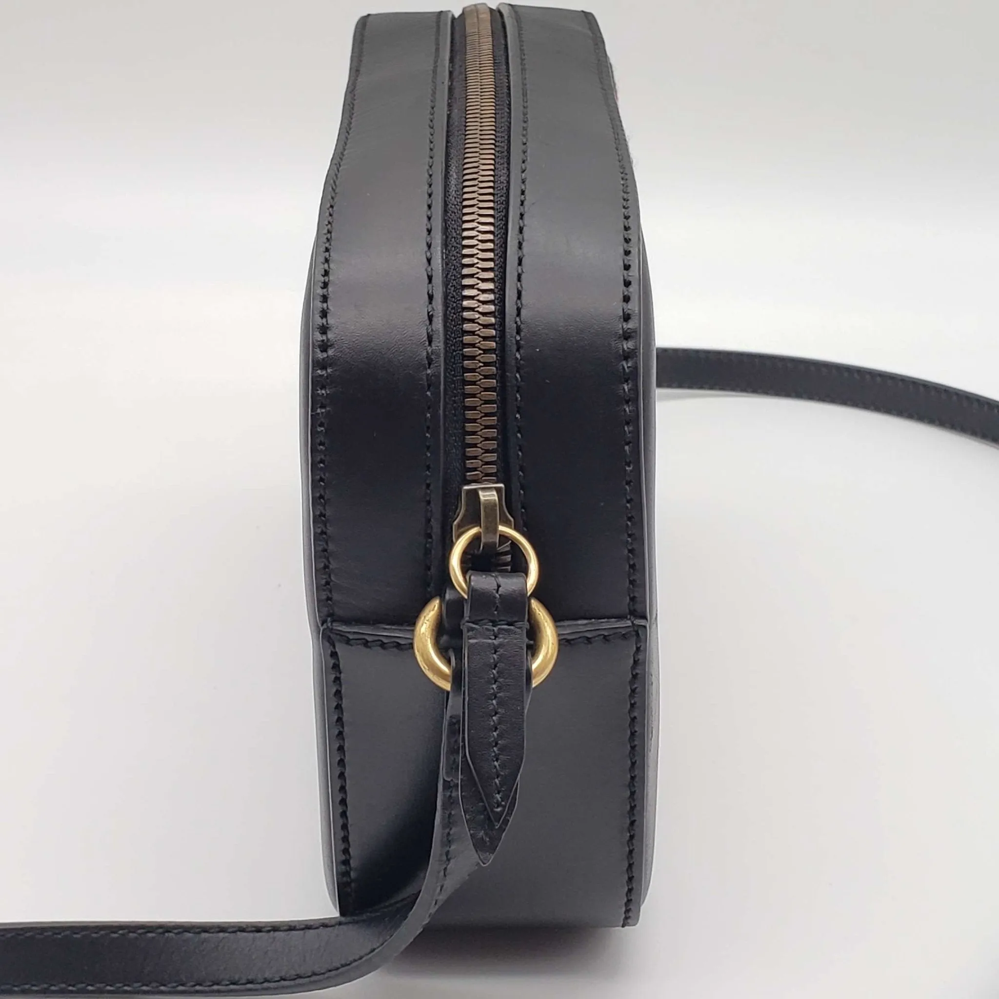 Gucci Bee Camera Black Leather Crossbody Bag