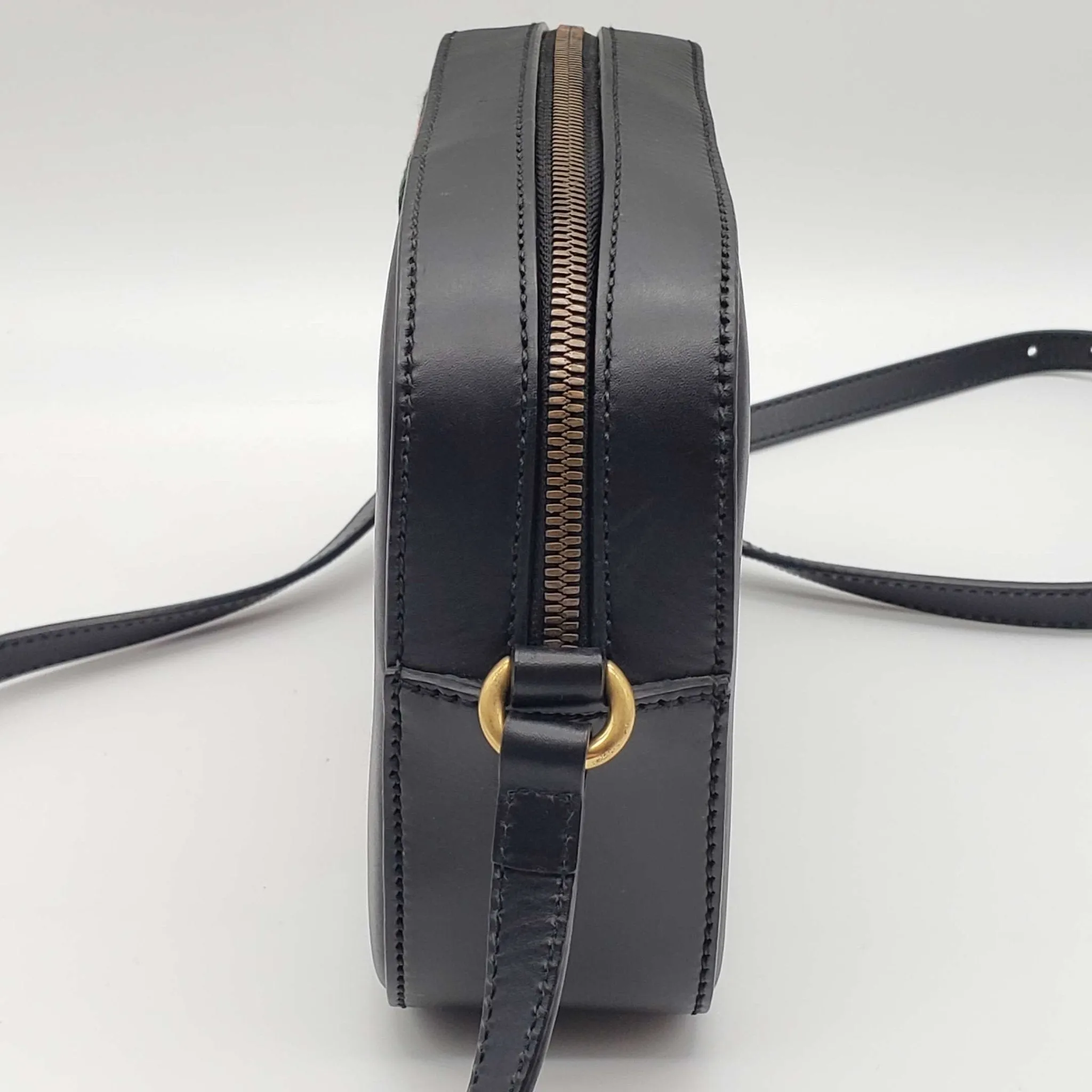 Gucci Bee Camera Black Leather Crossbody Bag