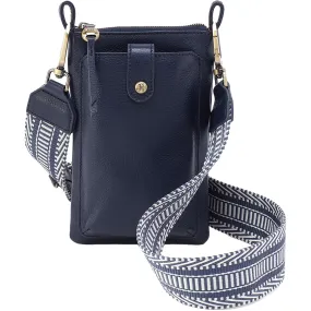 Hobo Cass Phone Crossbody Sapphire Pebbled Leather