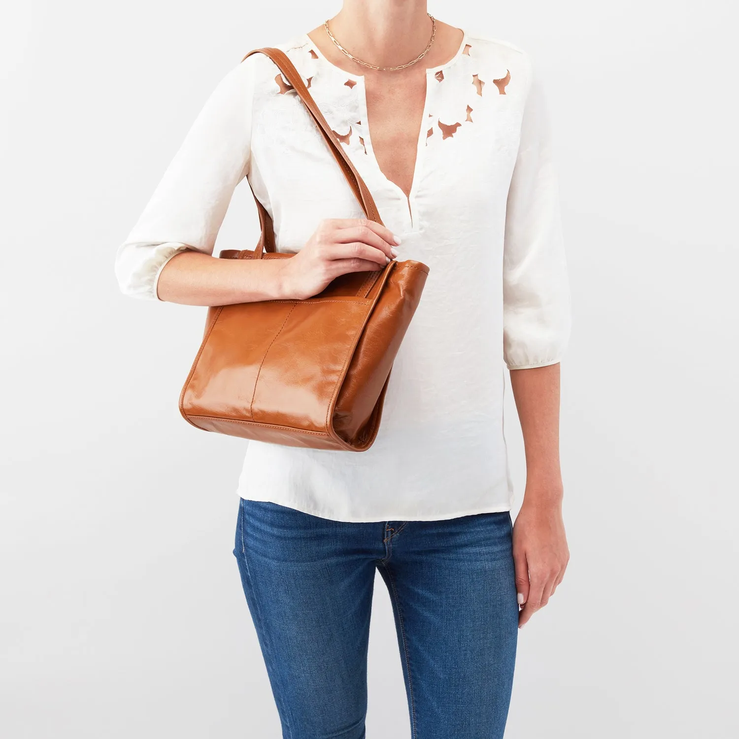 Hobo Chance Satchel Truffle Vintage Hide Leather