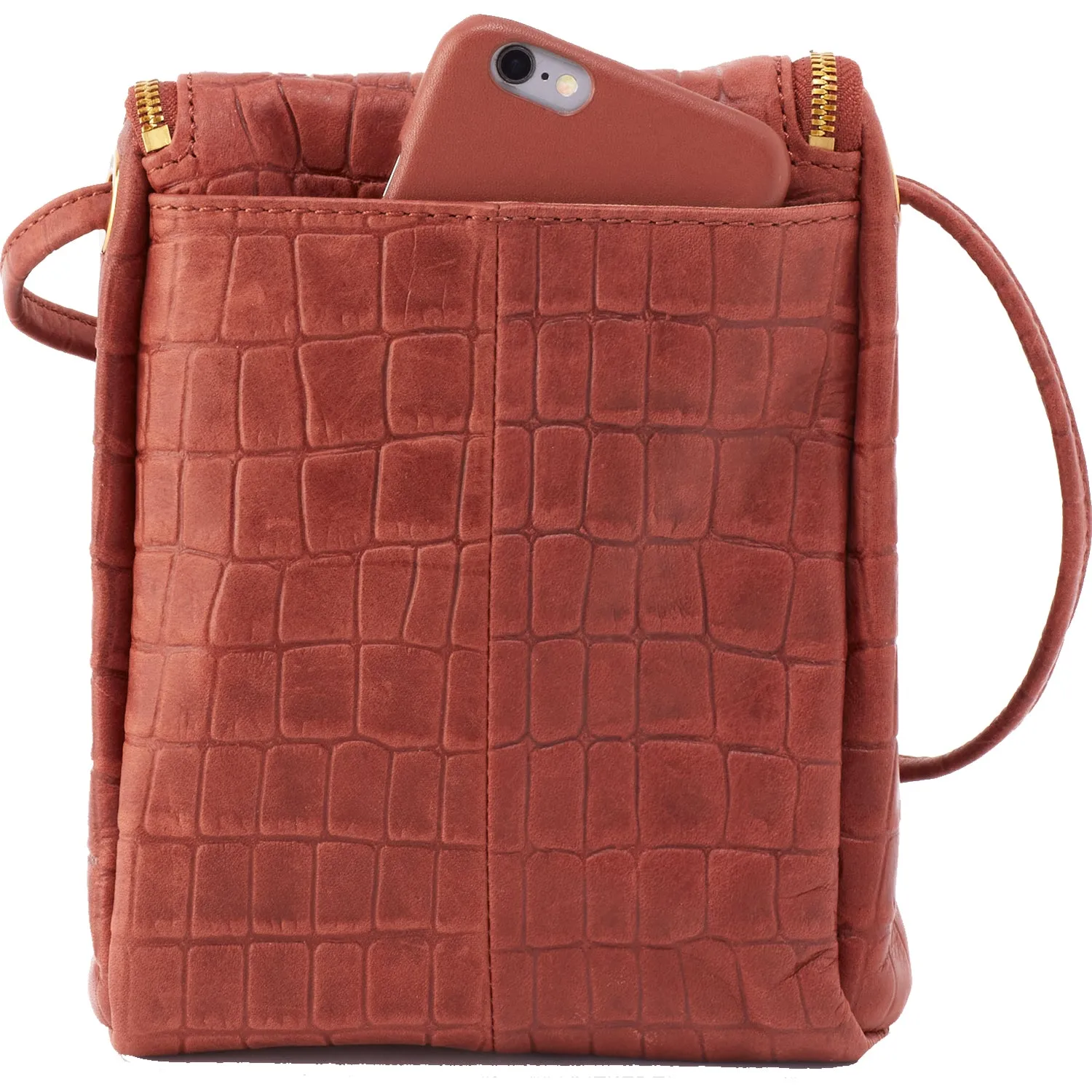 Hobo Fern Brandy Soft Croc Leather