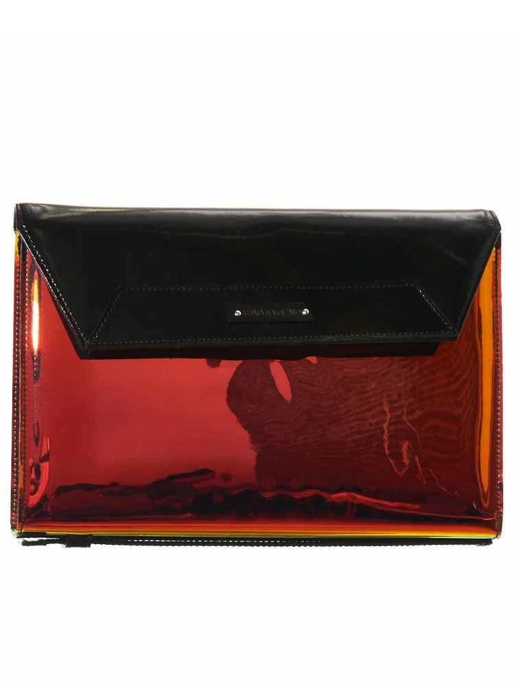Iridescent Zippered Hand Bag (16A08004 RED)