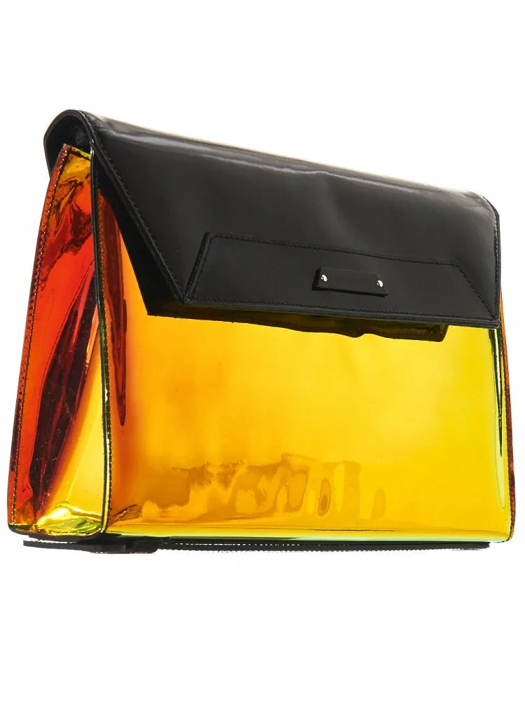 Iridescent Zippered Hand Bag (16A08004 RED)