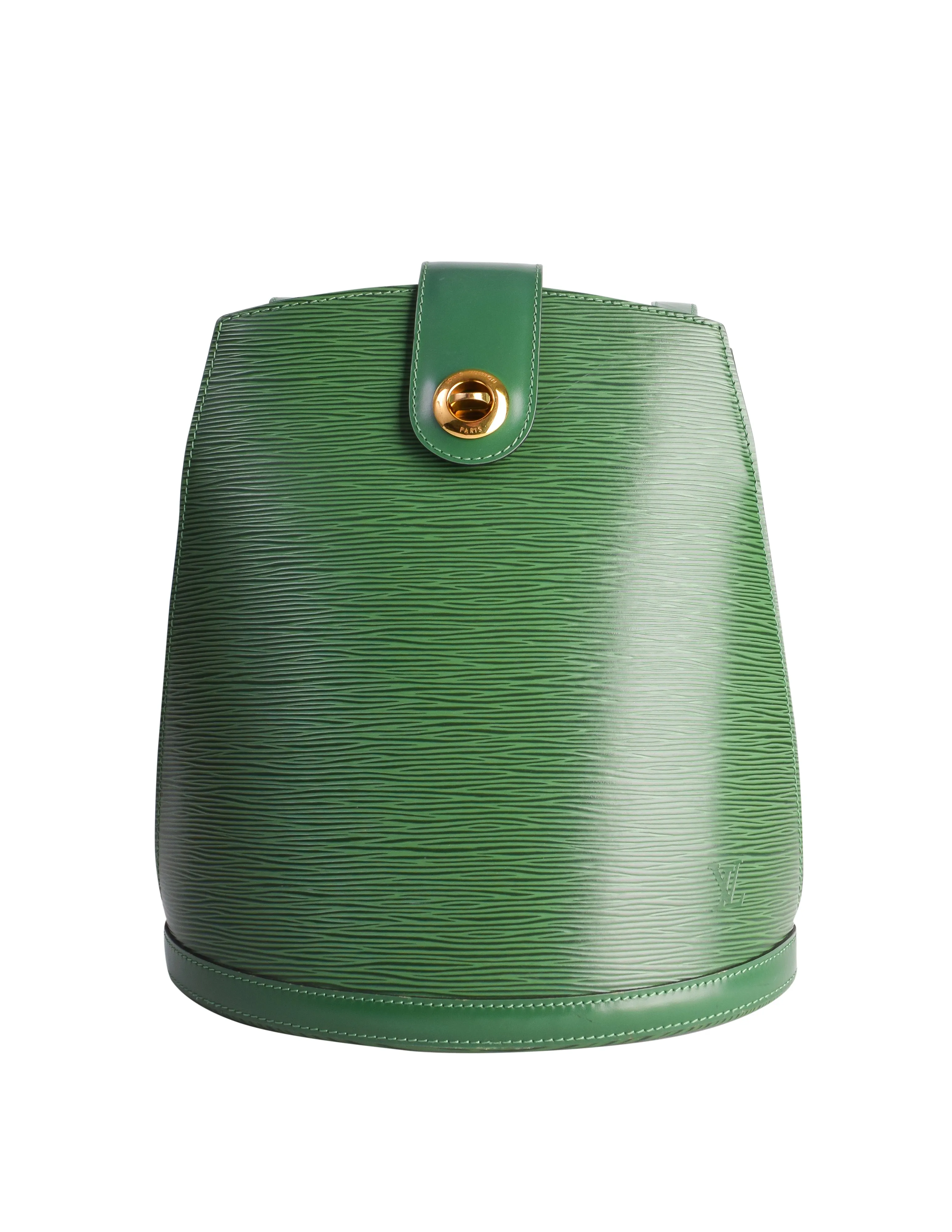 Louis Vuitton Vintage Cluny Green Epi Leather Bucket Shoulder Bag