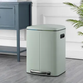 Marco Rectangular 10.5-Gallon Double Bucket Trash Can - Pistachio Gelato