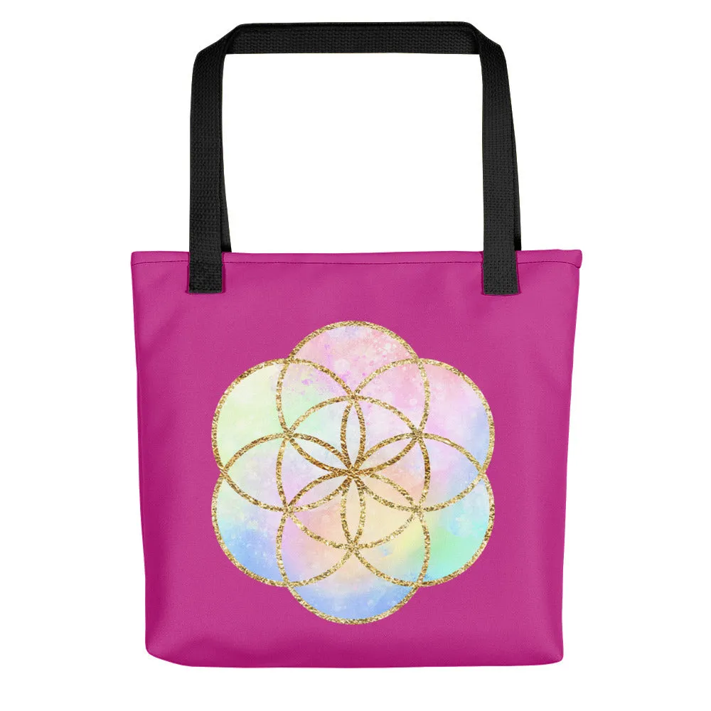 NEW SWAG! Cosmic Powers ~ Seed of Life ~ Sacred Geometry ~ Tote Bag by Goddess Swag for school, gym, beach, groceries, or yoga class