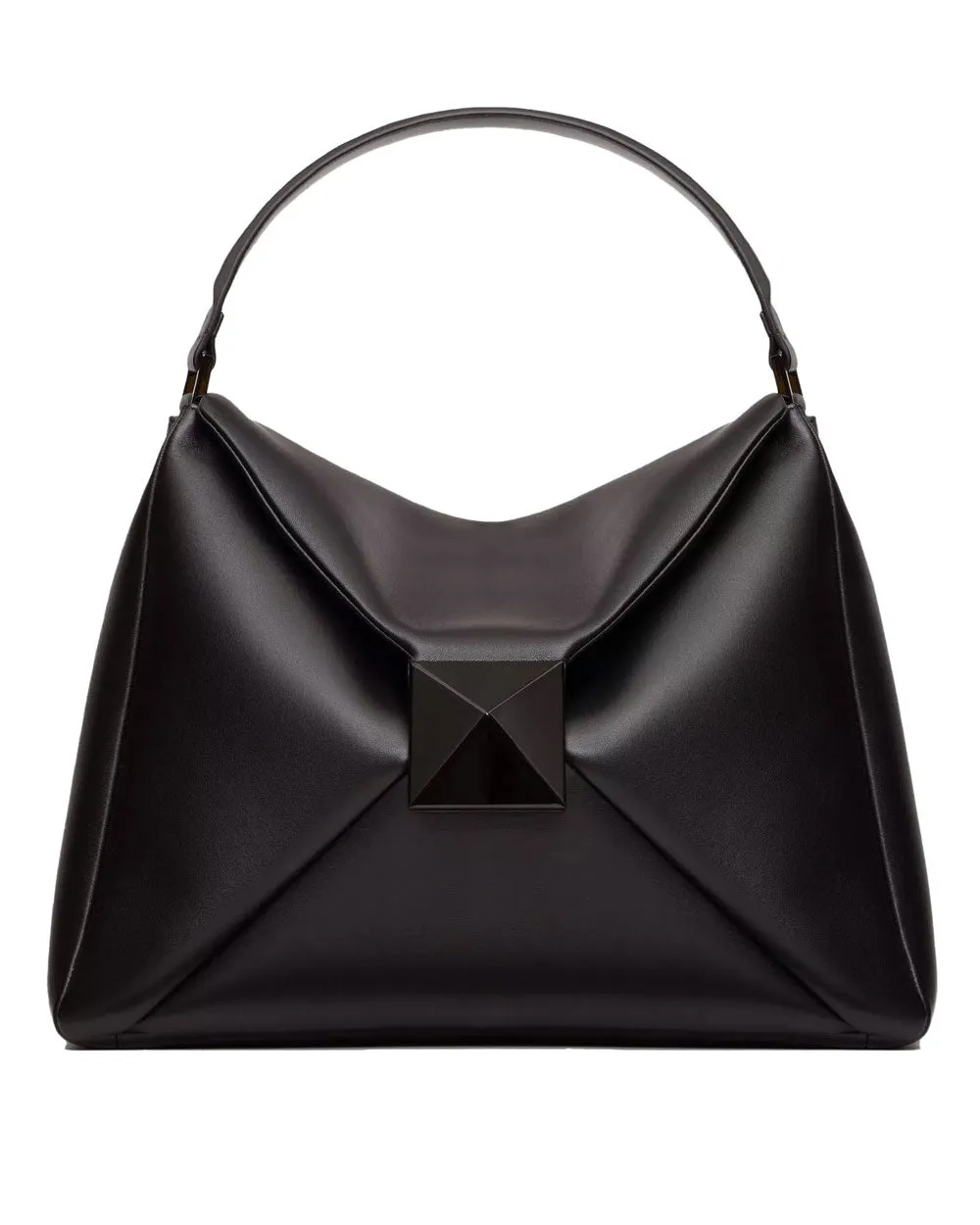 One Stud Maxi Hobo Bag in Black