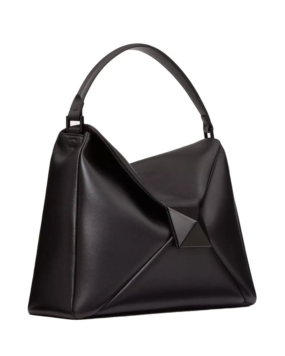 One Stud Maxi Hobo Bag in Black