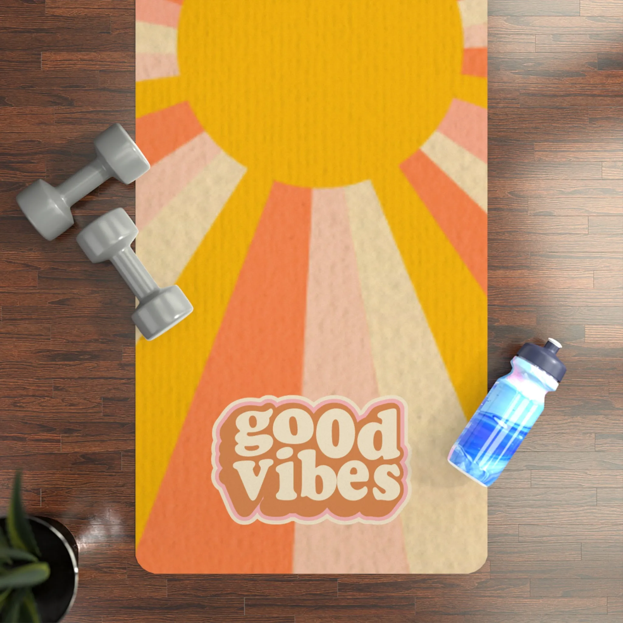 Personalized Bright and Cheerful Yoga Mat, Yoga Accessories, Gifts for Her, Yoga Gifts, non-slip surface, carrying case