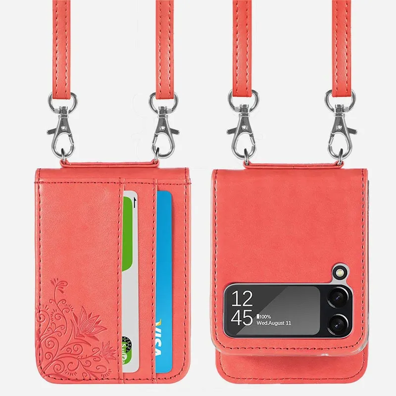 Samsung Galaxy Z Flip 3/4/5 Phone Case Crossbody Phone Bag Wallet