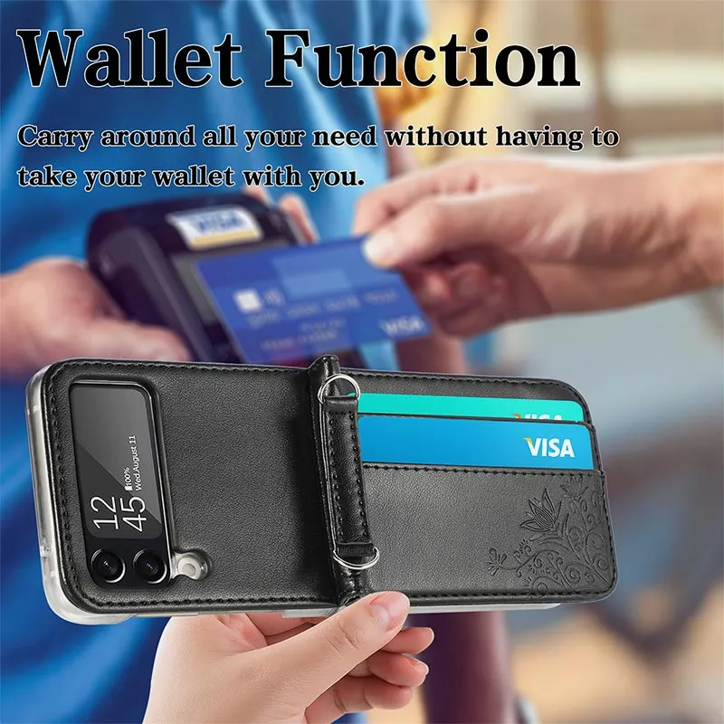 Samsung Galaxy Z Flip 3/4/5 Phone Case Crossbody Phone Bag Wallet