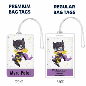 Set of 5 - Bat Girl Design Bag Tags