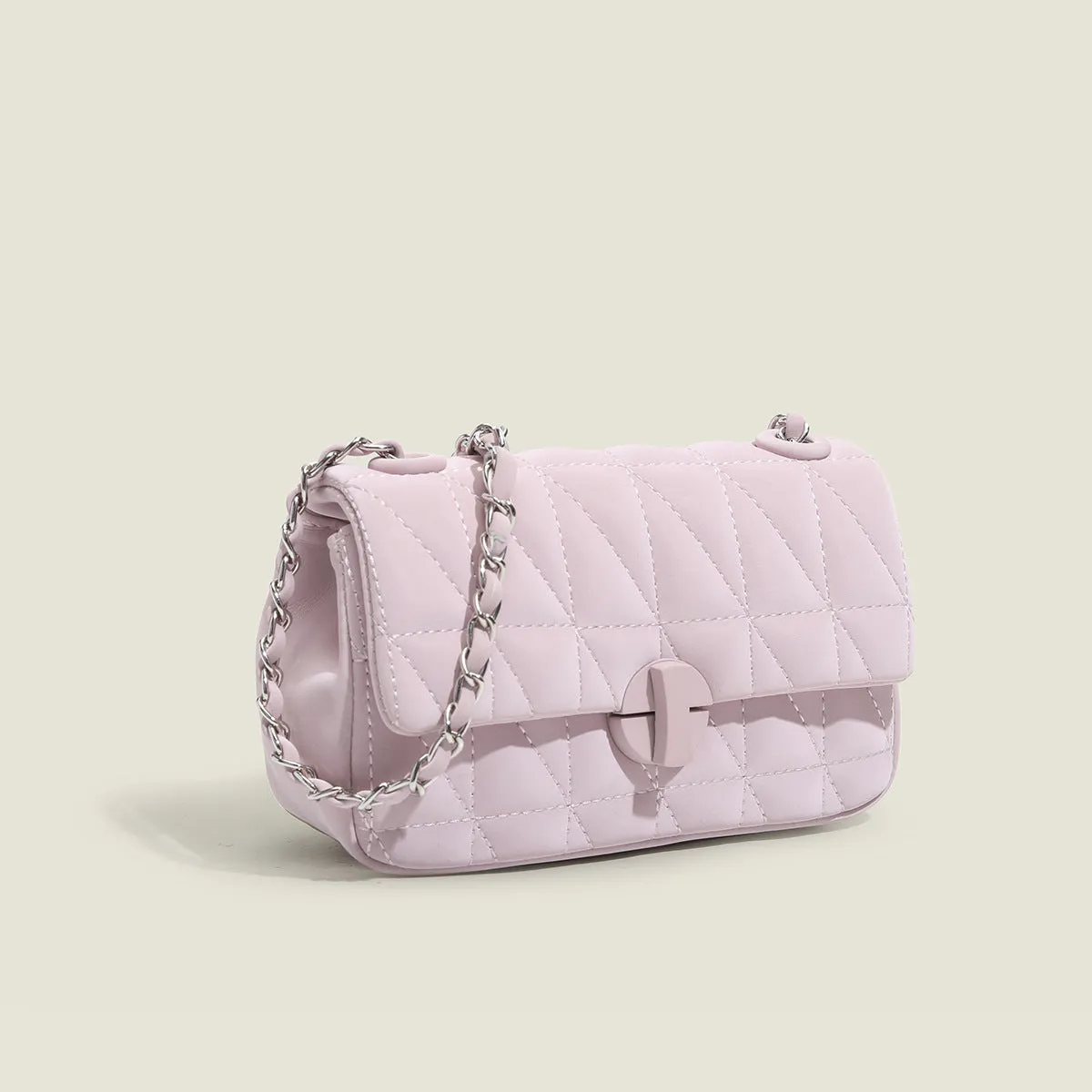 Sohiwoo Solid Color Quilted Plaid Shoulder Bag Crossbody Bag Versatile Phone Storage Bag & Coin Purse