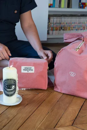 The pouch in collaboration with Lili Barbery - Recycled cotton Bois de Rose