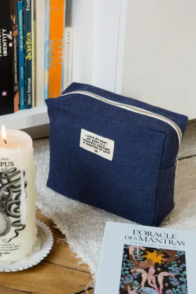 The pouch in collaboration with Lili Barbery - Recycled cotton Midnight Blue