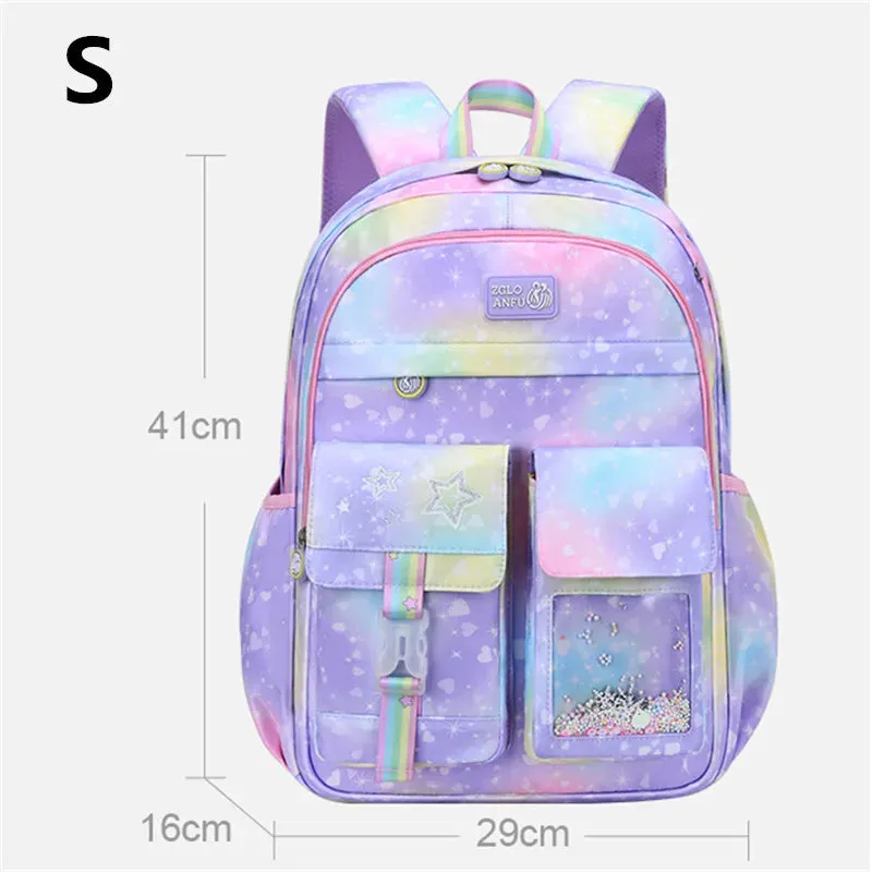 UAKISS  -  Children School Bags For Girls Kids Satchel Primary Orthopedic School Backpacks Princess Backpack teenager Schoolbag knapsack