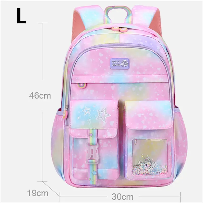 UAKISS  -  Children School Bags For Girls Kids Satchel Primary Orthopedic School Backpacks Princess Backpack teenager Schoolbag knapsack