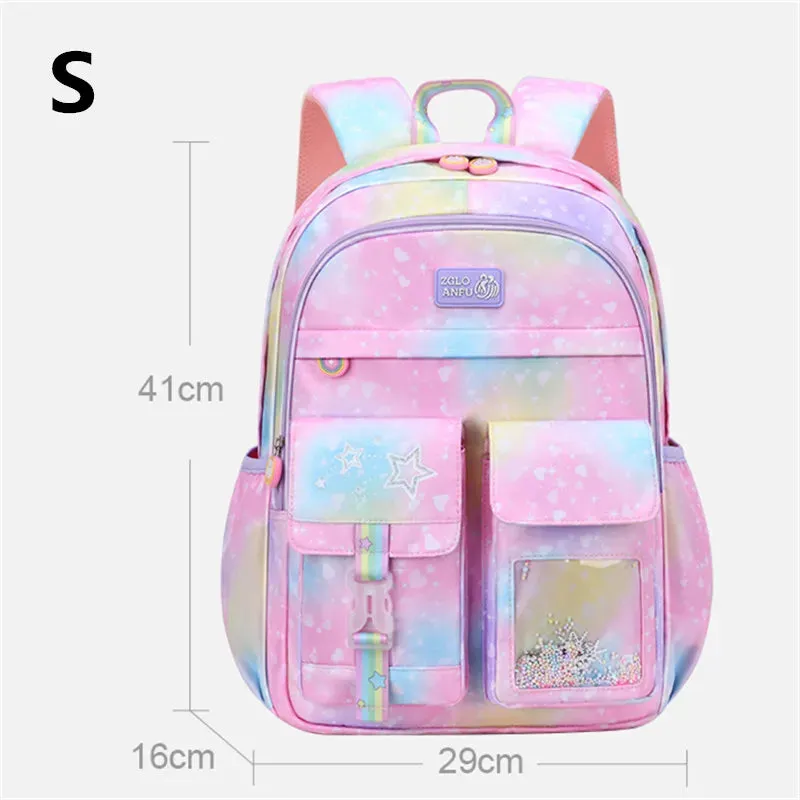 UAKISS  -  Children School Bags For Girls Kids Satchel Primary Orthopedic School Backpacks Princess Backpack teenager Schoolbag knapsack