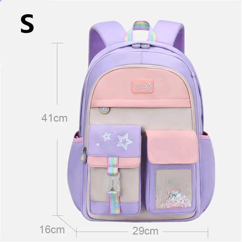 UAKISS  -  Children School Bags For Girls Kids Satchel Primary Orthopedic School Backpacks Princess Backpack teenager Schoolbag knapsack